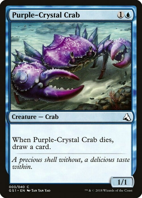Purple-Crystal Crab Card Front