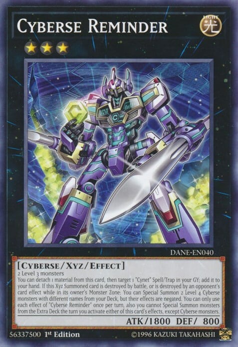 Cyberse Reminder Card Front