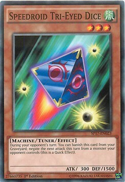 Speedroid Tri-Eyed Dice Card Front