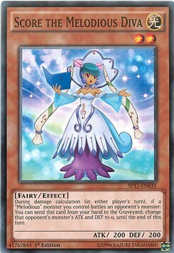 Score the Melodious Diva Card Front