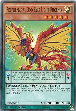 Performapal Odd-Eyes Light Phoenix Card Front