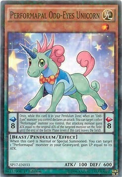 Performapal Odd-Eyes Unicorn Card Front