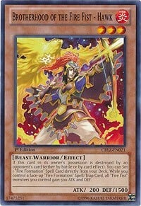 Brotherhood of the Fire Fist - Hawk Card Front