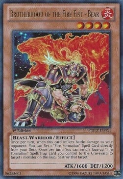 Brotherhood of the Fire Fist - Bear Card Front