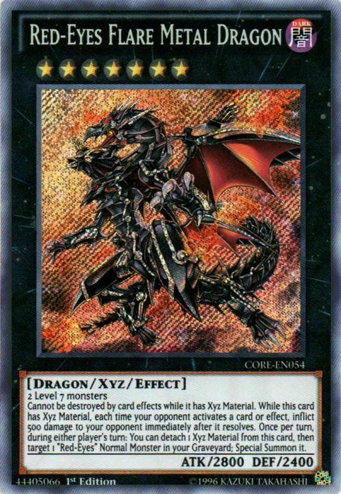 Red-Eyes Flare Metal Dragon Card Front