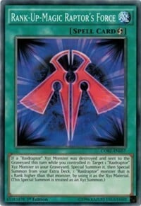 Rank-Up-Magic Raptor's Force Card Front
