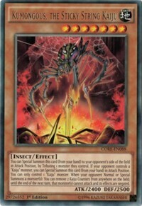 Kumongous, the Sticky String Kaiju Card Front