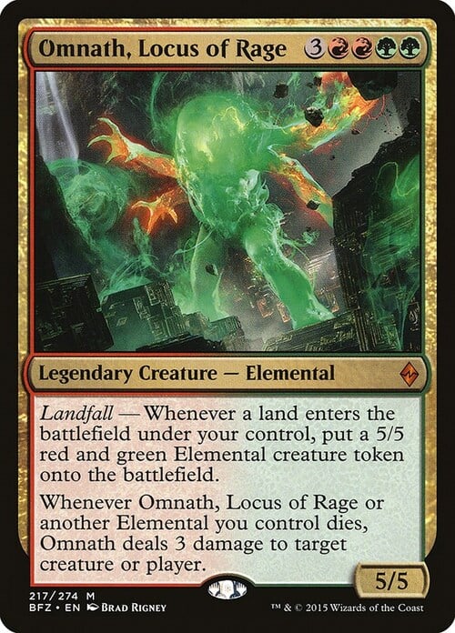Omnath, Locus of Rage Card Front