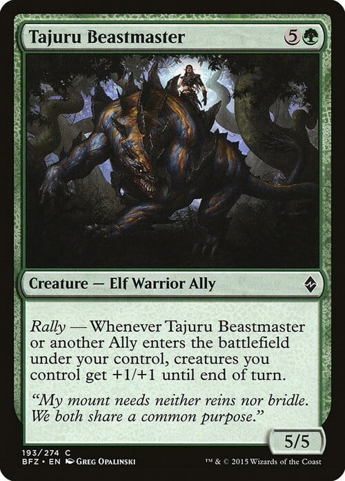 Tajuru Beastmaster Card Front