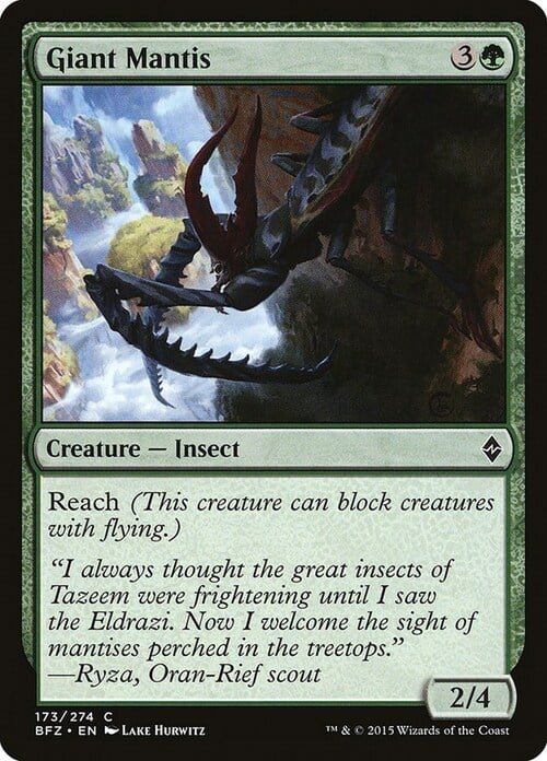 Giant Mantis Card Front