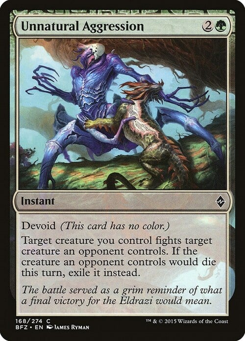 Unnatural Aggression Card Front