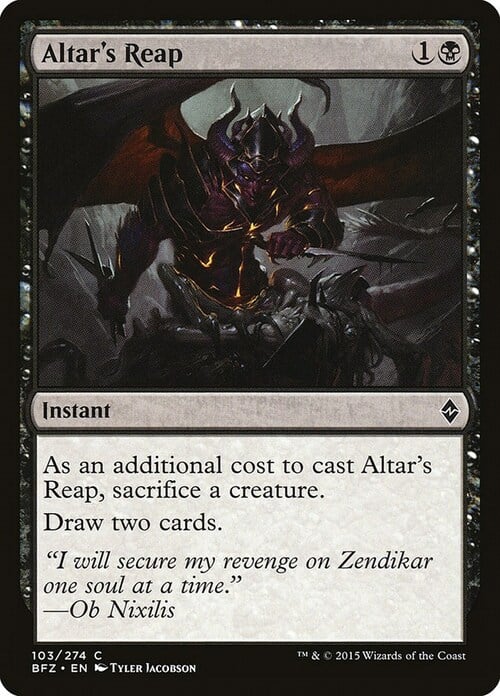 Altar's Reap Card Front