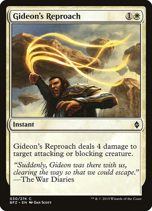 Gideon's Reproach Card Front