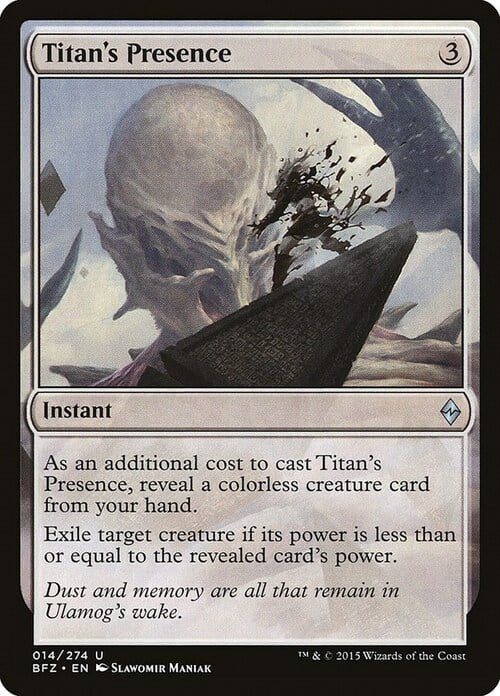 Titan's Presence Card Front