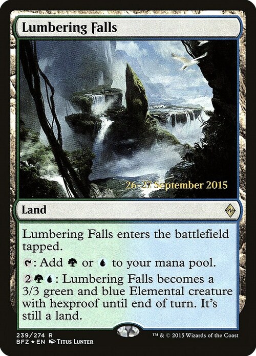 Lumbering Falls Card Front