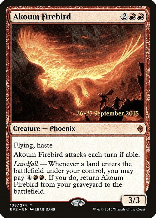 Akoum Firebird Card Front