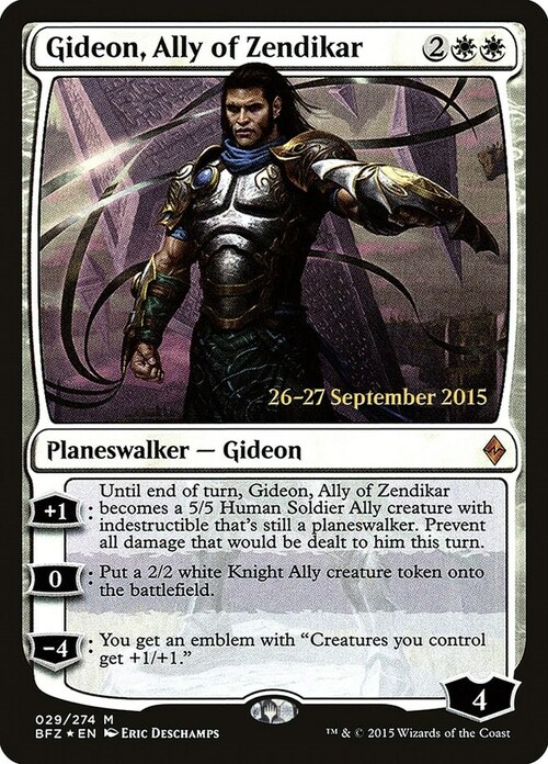 Gideon, aliado de Zendikar Frente