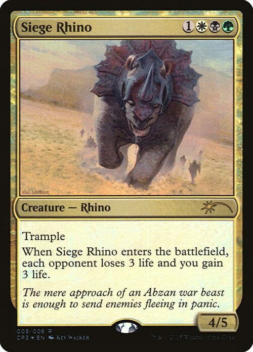 Rinoceronte de asedio Frente