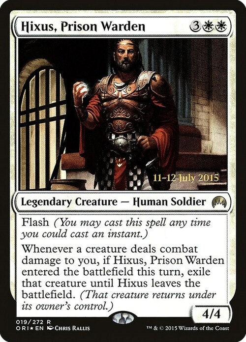 Hixus, Prison Warden Card Front