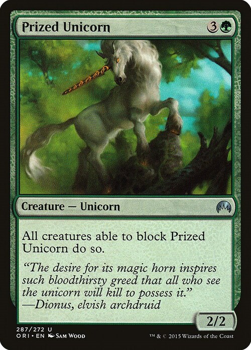 Prized Unicorn Card Front