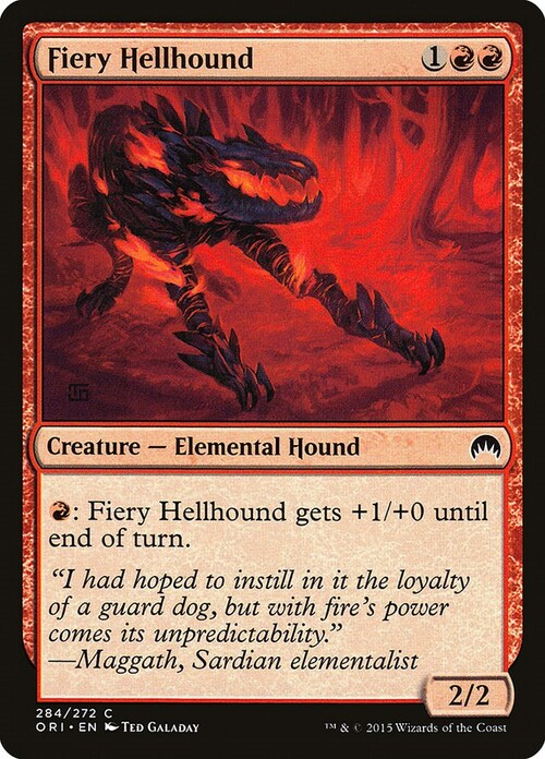 Fiery Hellhound Card Front