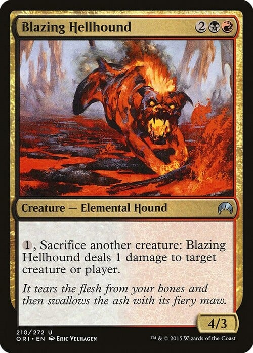 Blazing Hellhound Card Front