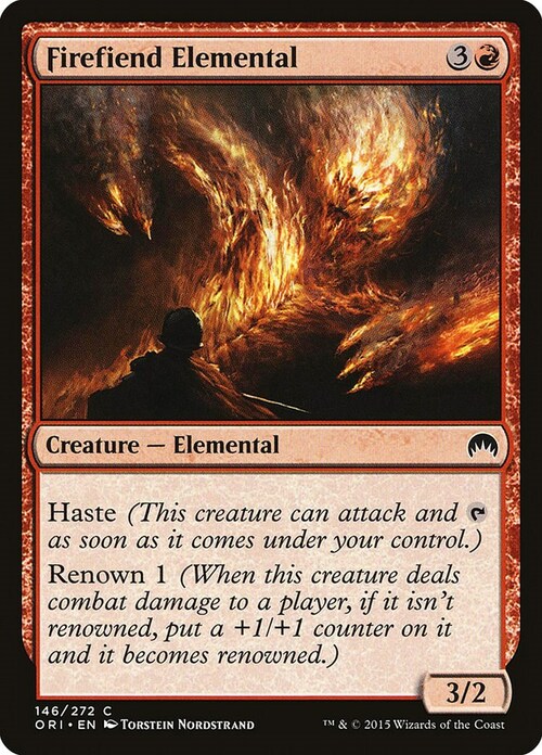 Firefiend Elemental Card Front