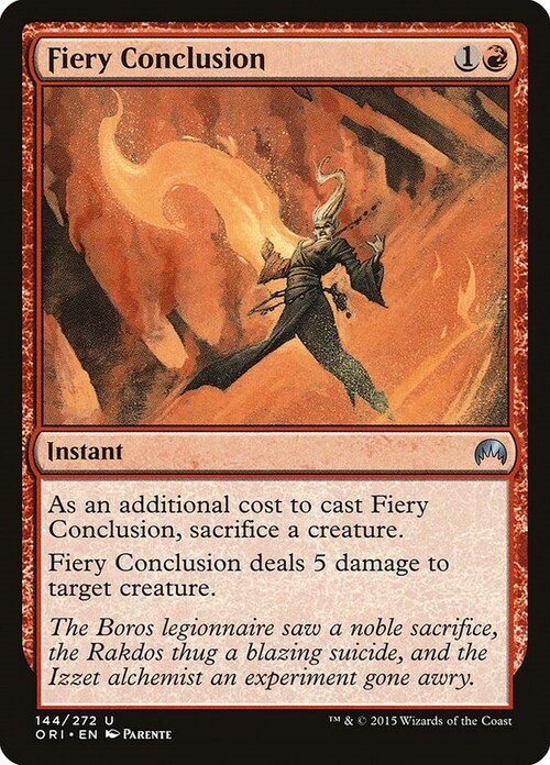 Fiery Conclusion Card Front