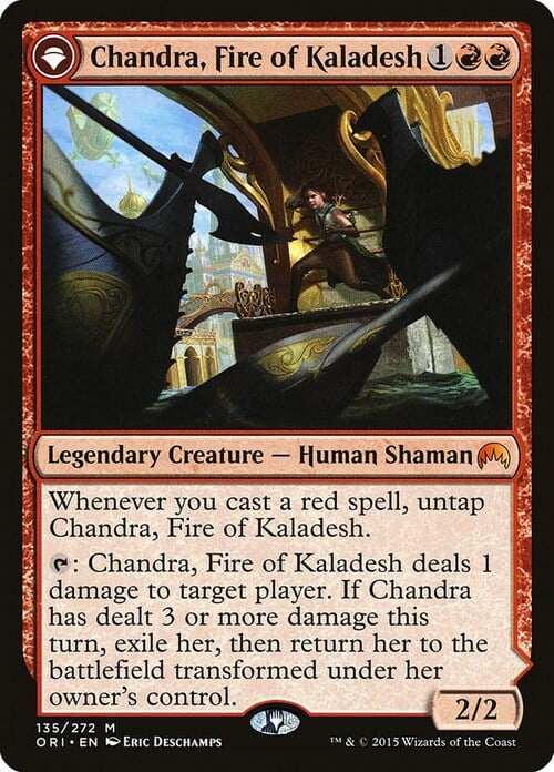 Chandra, Fire of Kaladesh // Chandra, Roaring Flame Card Front