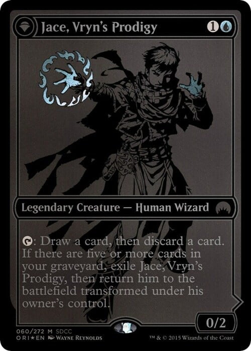Jace, Vryn's Prodigy // Jace, Telepath Unbound Card Front