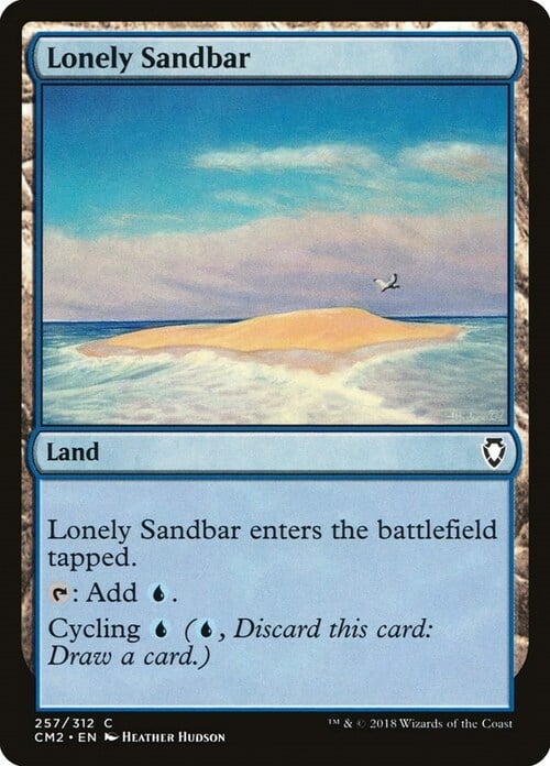 Lonely Sandbar Card Front
